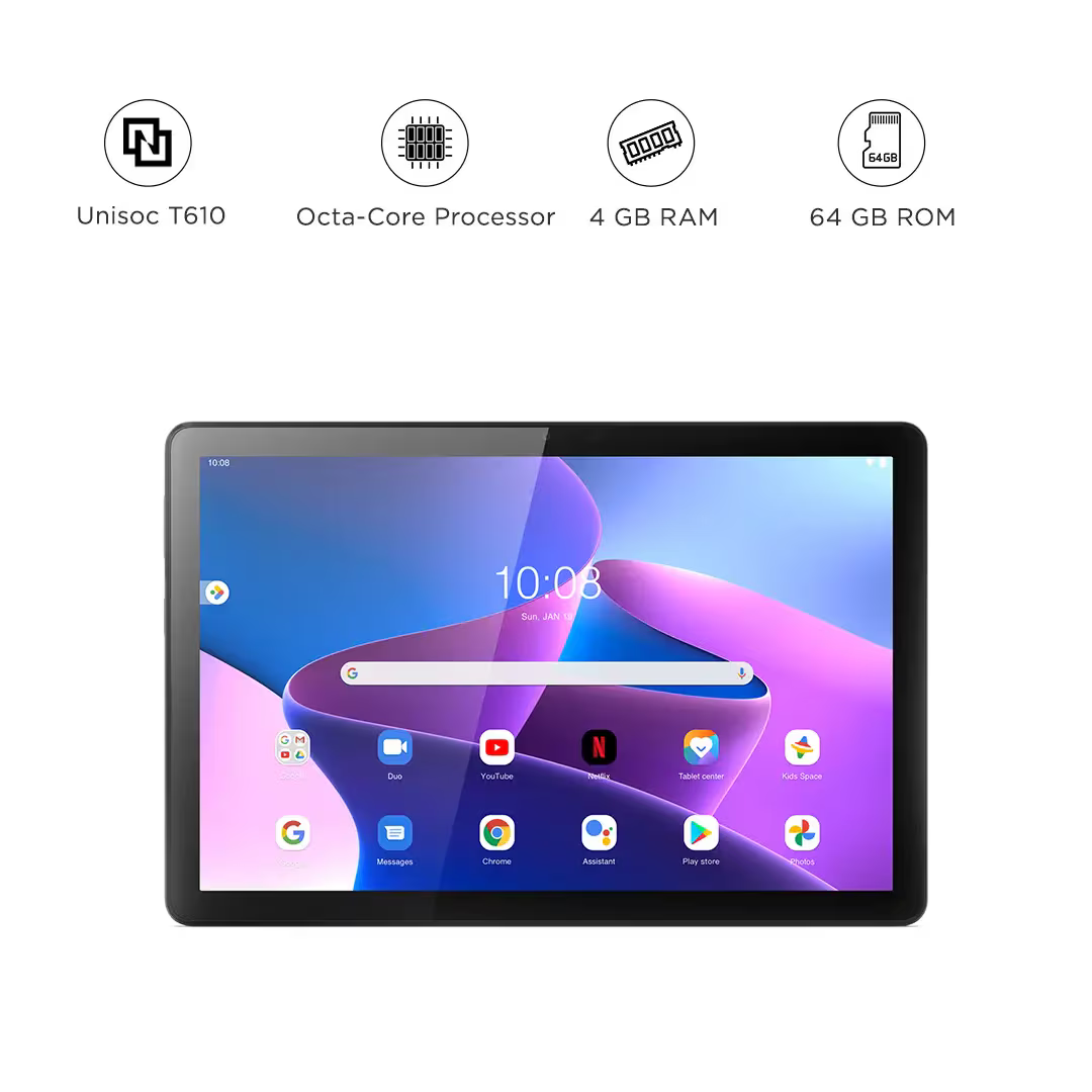 Lenovo Tab M10 FHD - TB328FU 3rd Gen 4GB RAM, 64GB Storage, ZAAE0008IN