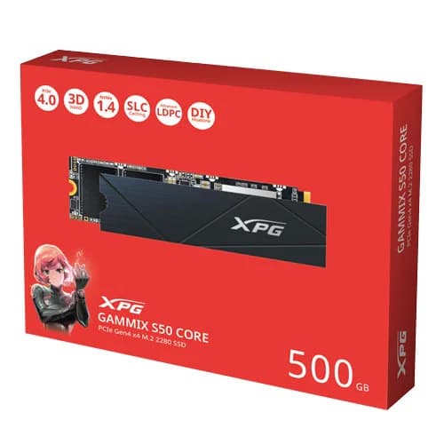 ADATA XPG Gammix S50 Core 500GB NVMe Gen4 SSD (SGAMMIXS50C-500G-CS)