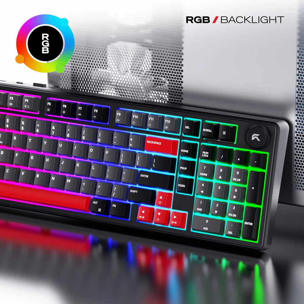 Cybeart Akula 99 | Compact Full-Size Tri-Mode Gaming Keyboard - | Buy Online at Shwetha Computers