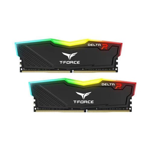 TEAMGROUP T-Force Delta RGB CL18 DDR4 16GB (8GBx2) 3600MHz Desktop RAM (Black)