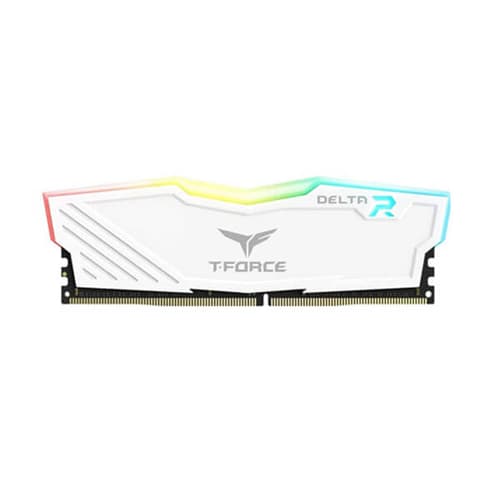 TEAMGROUP T-Force Delta RGB CL16 DDR4 16GB (16GBx1) 3200MHz Desktop RAM (White) - | Buy Online at Shwetha Computers