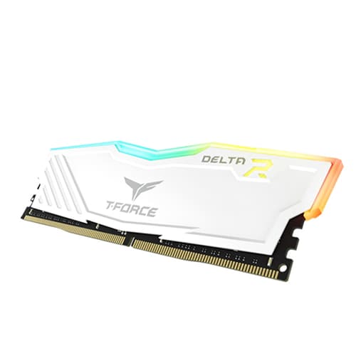TEAMGROUP T-Force Delta RGB CL16 DDR4 16GB (8GBx2) 3200MHz Desktop RAM (White)