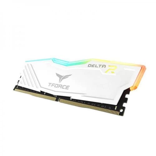 TEAMGROUP T-Force Delta RGB CL18 DDR4 16GB (8GBx2) 3600MHz Desktop RAM (White)