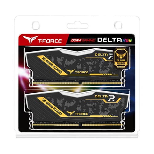 TEAMGROUP T-Force Delta TUF Gaming Alliance RGB CL16 DDR4 16GB (8GBx2) 3200MHz Desktop RAM (Black)