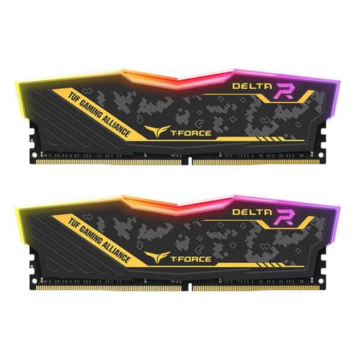 TEAMGROUP T-Force Delta TUF Gaming Alliance RGB CL16 DDR4 16GB (8GBx2) 3200MHz Desktop RAM (Black)