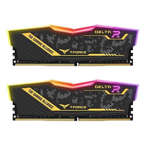 TEAMGROUP T-Force Delta TUF Gaming Alliance RGB CL16 DDR4 32GB (16GBx2) 3200MHz Desktop RAM (Black)