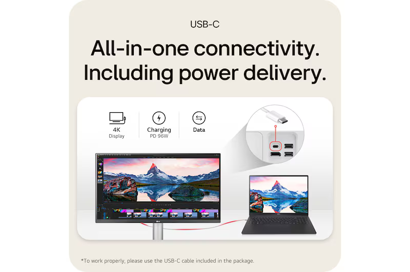 LG 27UP850KW 27" 4K UHD IPS/HDR400/60Hz/Flat Gaming Monitor - | Buy Online at Shwetha Computers