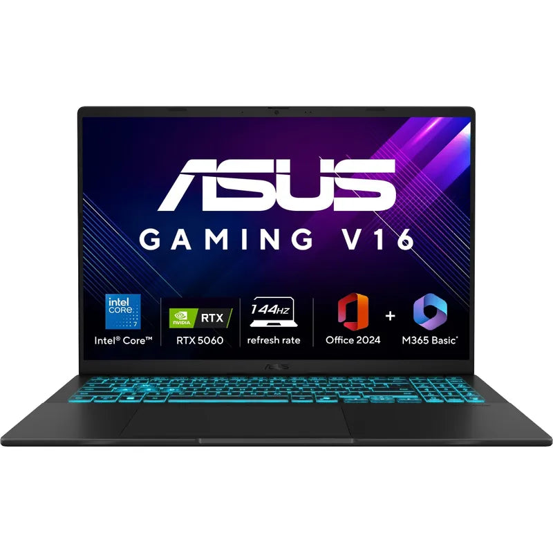 ASUS Gaming V16, Intel Core 7 Processor 240H, 8GB GDDR7 NVIDIA GeForce RTX 5060 Laptop GPU, 16GB, 512GB M.2 NVMe PCIe 4.0 SSD, 40.64 cms (16), WUXGA, V3607VM-RP057WS - | Buy Online at Shwetha Computers
