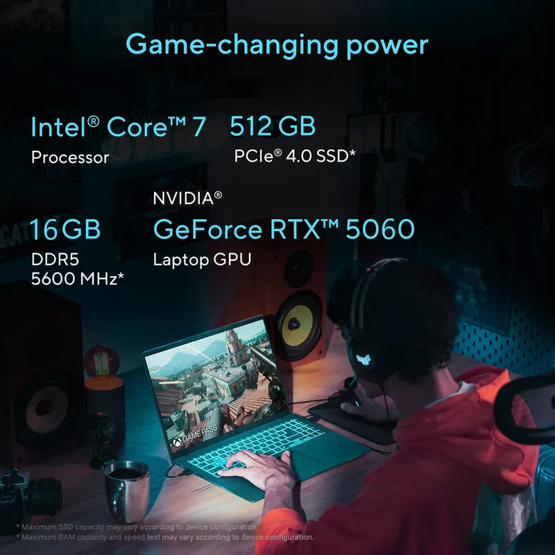 ASUS Gaming V16, Intel Core 7 Processor 240H, 8GB GDDR7 NVIDIA GeForce RTX 5060 Laptop GPU, 16GB, 512GB M.2 NVMe PCIe 4.0 SSD, 40.64 cms (16), WUXGA, V3607VM-RP057WS - | Buy Online at Shwetha Computers