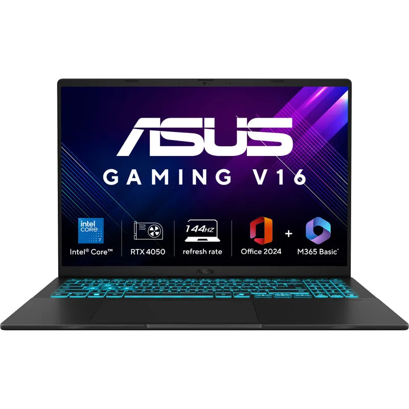 ASUS Gaming V16, Intel® Core™ 5 Processor 210H, 6GB GDDR6 NVIDIA® GeForce RTX™ 4050 Laptop GPU, 16GB, 512GB M.2 NVMe™ PCIe® 4.0 SSD, 16.0
