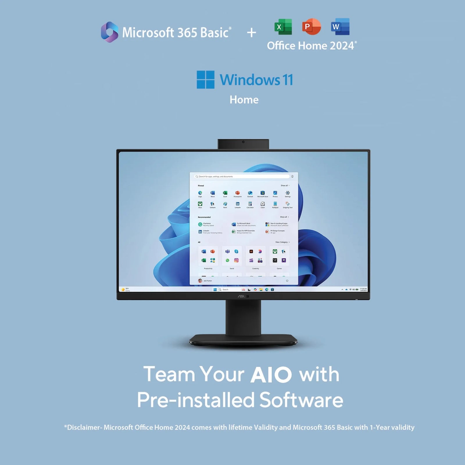 ASUS AIO, All In One PC, Intel Core i5-13420H, Intel UHD Graphics 16GB, 512GB M.2 NVMe PCIe 4.0 SSD, 60.45 cms (23.8) FHD, V440VA-KBPC043WS - | Buy Online at Shwetha Computers