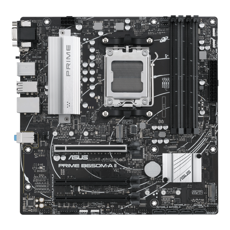 ASUS PRIME B650M-A II Motherboard - DDR5, PCIe 4.0, Dual M.2