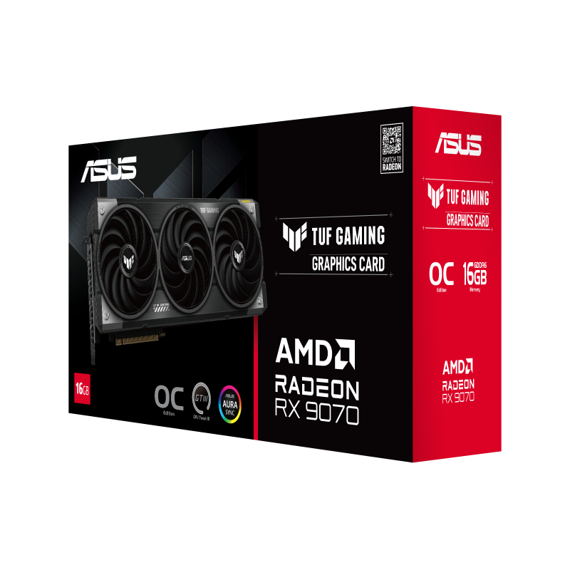 ASUS TUF Radeon RX 9070 OC Edition 16GB GDDR6 256-Bit Gaming Graphics Card