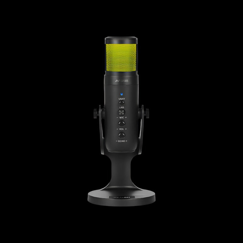 Ant Esports Wente 220 Gaming Microphone - Black, RGB Lighting, 3.5mm Headphone, USB Type-C