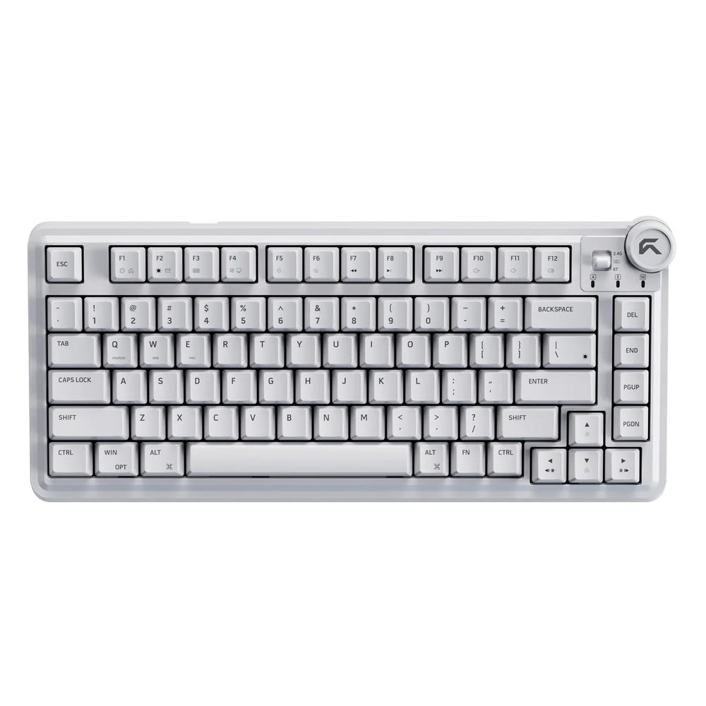 Cybeart Nighthawk 75 | TKL Tri-Mode Gaming Keyboard - White | Buy Online at Shwetha Computers