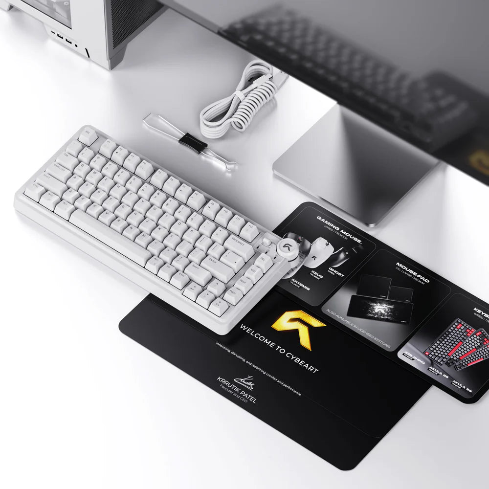 Cybeart Nighthawk 75 | TKL Tri-Mode Gaming Keyboard - | Buy Online at Shwetha Computers