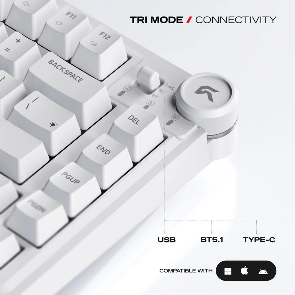 Cybeart Nighthawk 75 | TKL Tri-Mode Gaming Keyboard - | Buy Online at Shwetha Computers