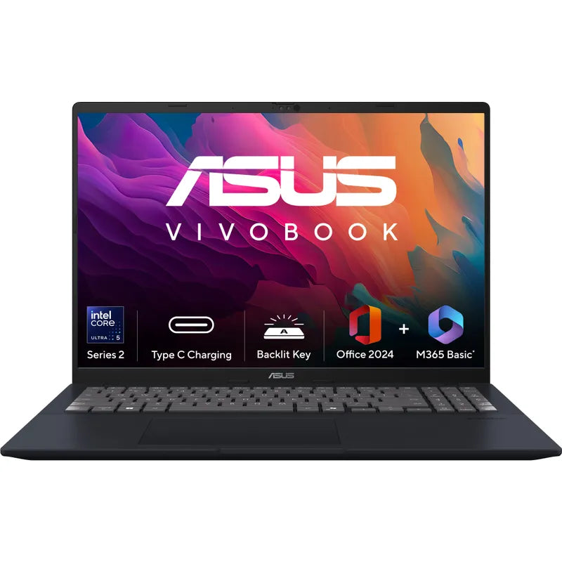 ASUS Vivobook 16, Intel Core Ultra 5 Processor, Intel Graphics, 16GB, 512GB M.2 NVMe PCIe 4.0 SSD,16.0", X1607CA-MB139WS - | Buy Online at Shwetha Computers