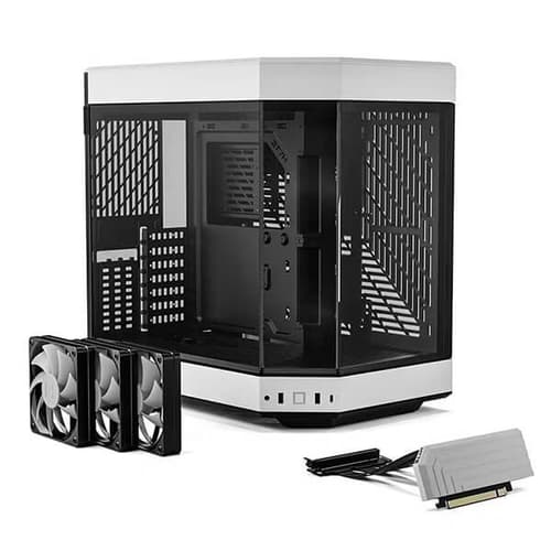 Hyte Y60 Panoramic ATX Mid Tower Cabinet (Black and White)