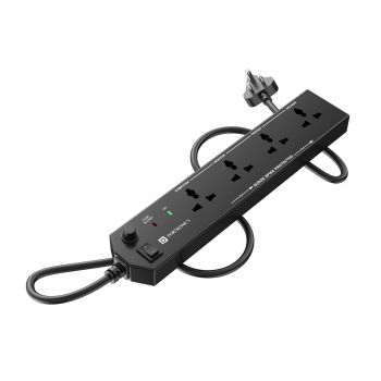 Portronics Power Plate 10 4 Power Sockets Power Converter with 3 M Long Power Cable