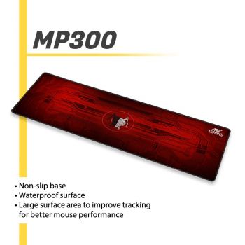 Ant Esports Gaming Mousepad Speed MP300 with water Proof - Black Red - Extra Large Size