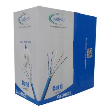 Cadyce CAT6 305 meter Cable box (23 AWG Solid Copper) (CA-305C6)