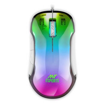 Ant Esports GM610 Crystal RGB Wired Gaming Mouse - White