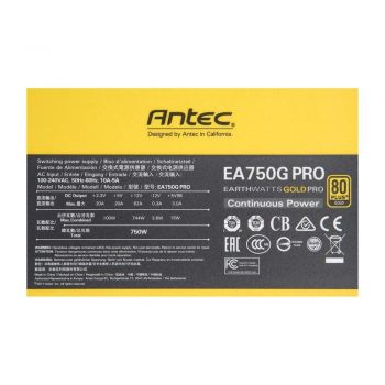 Antec EA750G PRO 80 Plus Gold Certified 750 Watt Semi- Modular Gaming Power Supply