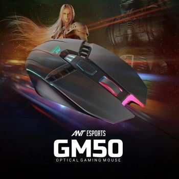 Ant Esports GM50 Wired Optical Gaming Mouse - Black