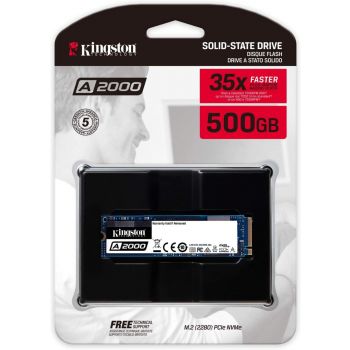Kingston 500GB A2000 M.2 2280 Nvme Internal SSD PCIe (SA2000M8/500G)