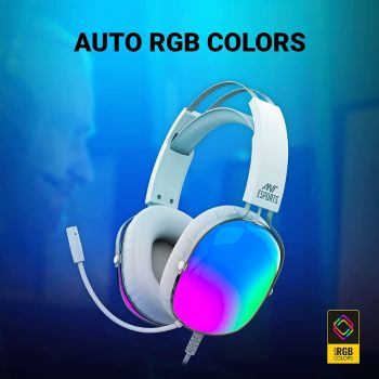 Ant Esports H1150 Crystal RGB Wired Gamimg Headset - White