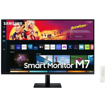Samsung LS32BM700UWXXL 32"4K,  Spk 10W Office 365 Smart Borderless Type C, HDMI-2, USB-3, 10w Speakers Wifi, Bluetooth Smart Monitor