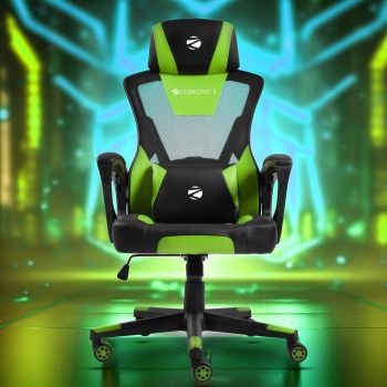 Zebronics Gaming Chair (Green) (Zeb-GC1400)