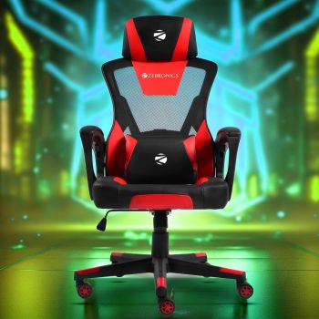 Zebronics Gaming Chair (Red) (Zeb-GC1400)