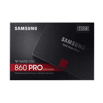 Samsung 860 PRO 512GB V-NAND 2.5 Inch SATA Solid State Drive (MZ-76P512BW)