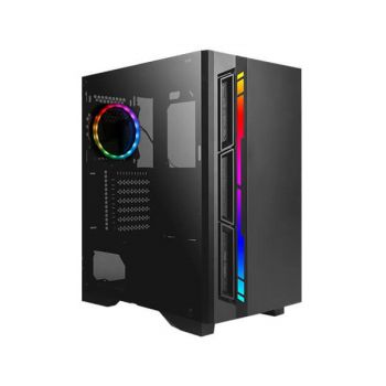 Antec NX400 Mid Tower Gaming Cabinet Supprot ATX, mATX, ITX Motherboard with Tempered Glass Side Panel and LED Control Button