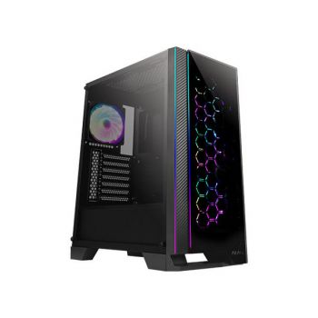 Antec NX600 Mid Tower Gaming Cabinet Supprot ATX, mATX, ITX Motherboard with Tempered Glass Side Panel, 4 x 120mm ARGB Fan