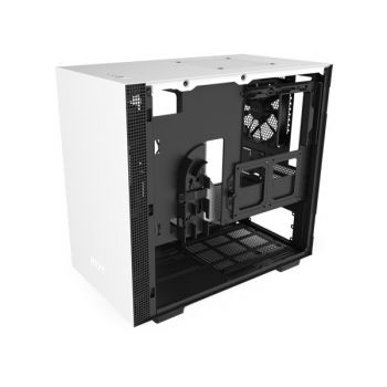 NZXT H210 - Mini ITX PC Gaming Case - Front I/O USB Type-C Port - Tempered Glass Side Panel - Cable Management System - Water-Cooling Ready - Radiator Bracket - Steel Construction - White/Black