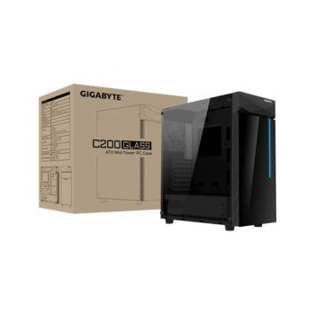 Gigabyte C200 Glass (ATX) Mid Tower Cabinet with Tempered Glass Side Panel