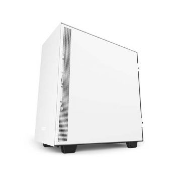 NZXT H510i - Compact ATX Mid -Tower PC Gaming Case - Front I/O USB Type-C Port - Vertical GPU Mount - Tempered Glass Side Panel - Integrated RGB Lighting - Water-Cooling Ready -White/black
