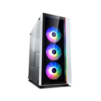 Deepcool Matrexx 55 V3 ADD-RGB WH 3F (E ATX) Mid Tower Cabinet With Tempered Glass Side Panel (White)