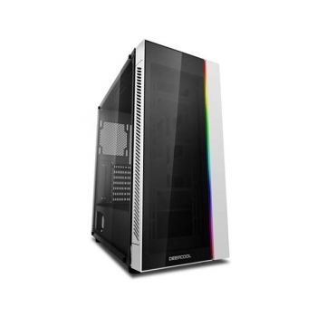 Deepcool Matrexx 55 ADD RGB WH E ATX Computer Case with Full Sized  Tempered Glass (DP-ATX-MATREXX55-AR-WH)