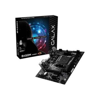 Galax B450M AMD Motherboard SATA 6Gbps, DDR4 32GB, HDMI, DVI-D, VGA, USB 3.1 Gen 1