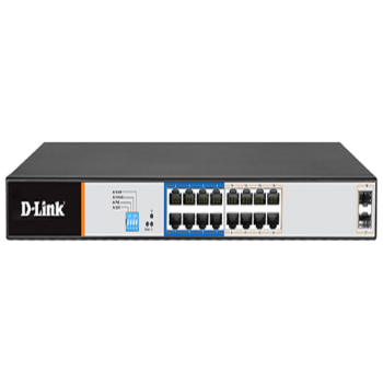 D-Link DGS-F1018P-E 16 Port Full POE Giga switch 10/100/1000 Mbps (16 POE + 2 COPPER UPLINK)