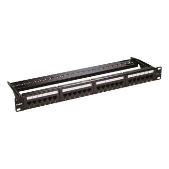 D-Link Cat6 24 Port Fully Loaded Patch Panel UTP.For 22-26 AWG stranded wire.                               