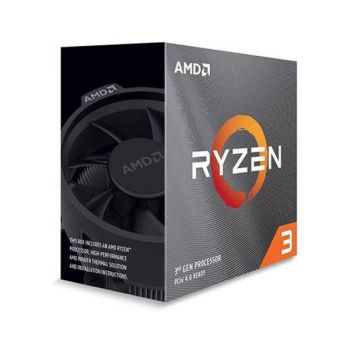 AMD Ryzen 3 3100 with Wraith Stealth Cooler 3.6 GHz Upto 3.9 GHz AM4 Socket 4 Cores 8 Threads 2 MB L2 16 MB L3 Desktop Processor  (Silver)