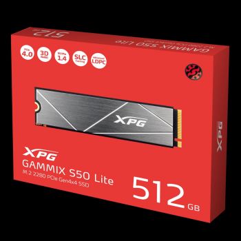 Adata XPG Gammix S50 Lite PCIe Gen4x4 M.2 512GB SSD (AGAMMIXS50L-512G-CS)