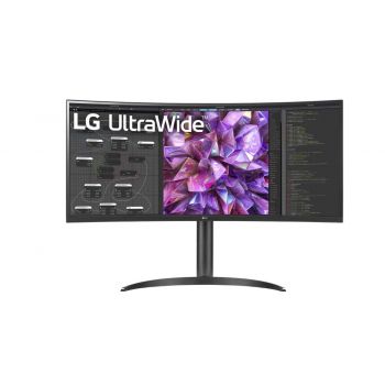 LG 34" UltraWide Monitor (34WQ75CB/IPS/BLACK/CURVED/QHD/2K/USB TYPE-C/PBP TECH/*HDMI/DP PORT/)