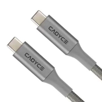 Cadyce Cadmium Premium Braided USB-C Sync & Charge Cable /  (1M) 3A Charging Output  - Space Grey (CA-C2C - Space Grey)