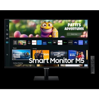 Samsung LS27CM500EWXXL 27"1 Billion Color, HDR10, WIFI, Bluetooth, Spk10W, Office365,, Apple Airplay,  Google duo (M5) Smart Monitor